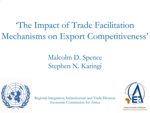 The Impact of Trade Facilitation Mechanisms on Export Competitiveness