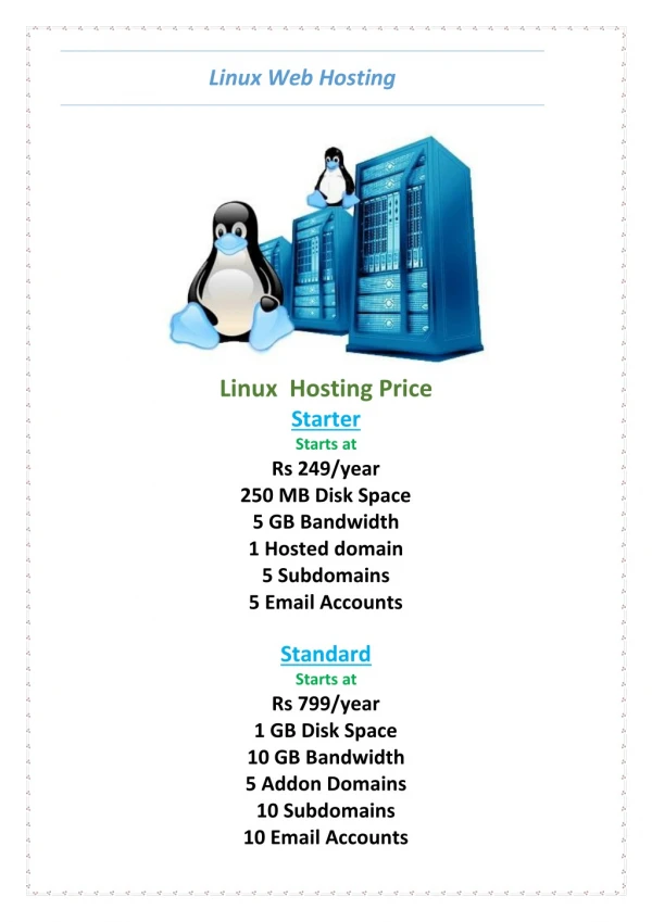 Shared Hosting | Linux Web Hosting - Glasta