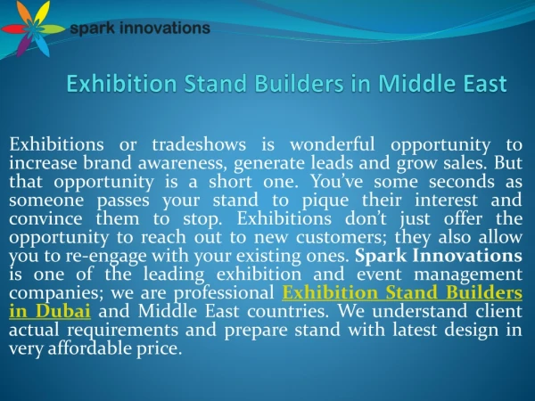 Exhibition Stand Builders in Middle East