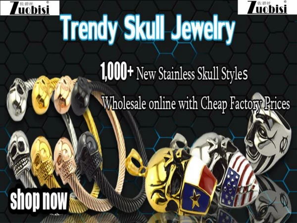 Trendy Skull Jewelry 1,000 New Stainless Skull Styles Wholesale online with Cheap Factory Prices