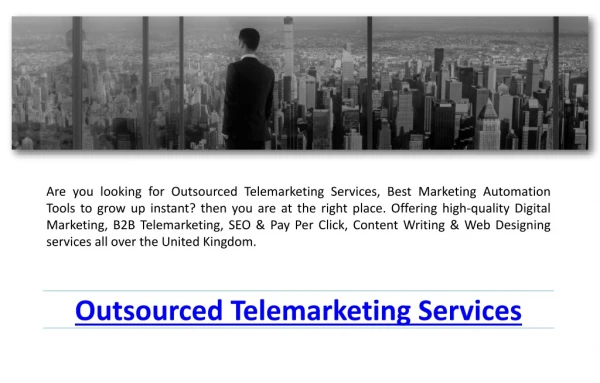 Outsourced Telemarketing Services