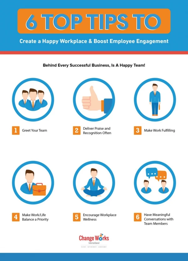 6 Top Tips to Create a Happy Workplace & Boost Employee Engagement