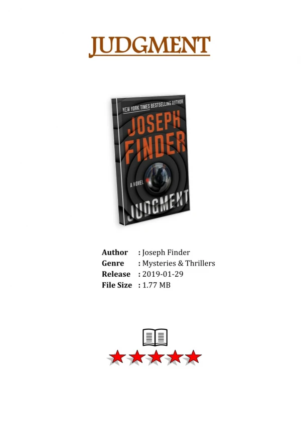 [Free Download] PDF eBook and Read Online Judgment By Joseph Finder