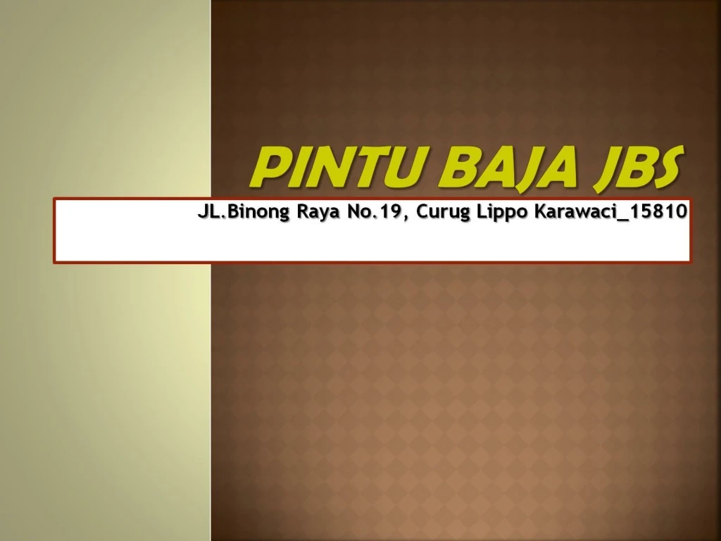 pintu baja jbs