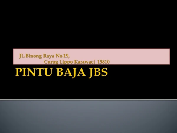 pintu baja jbs