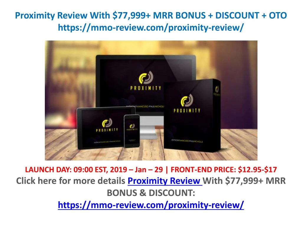 proximity review with 77 999 mrr bonus discount