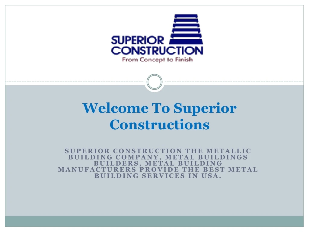 welcome to superior constructions