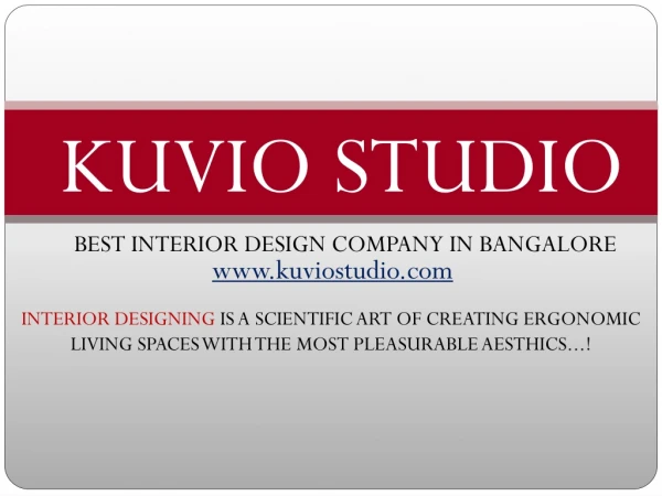 Kuvio Studio - The Trending Interior Design Company in Bangalore