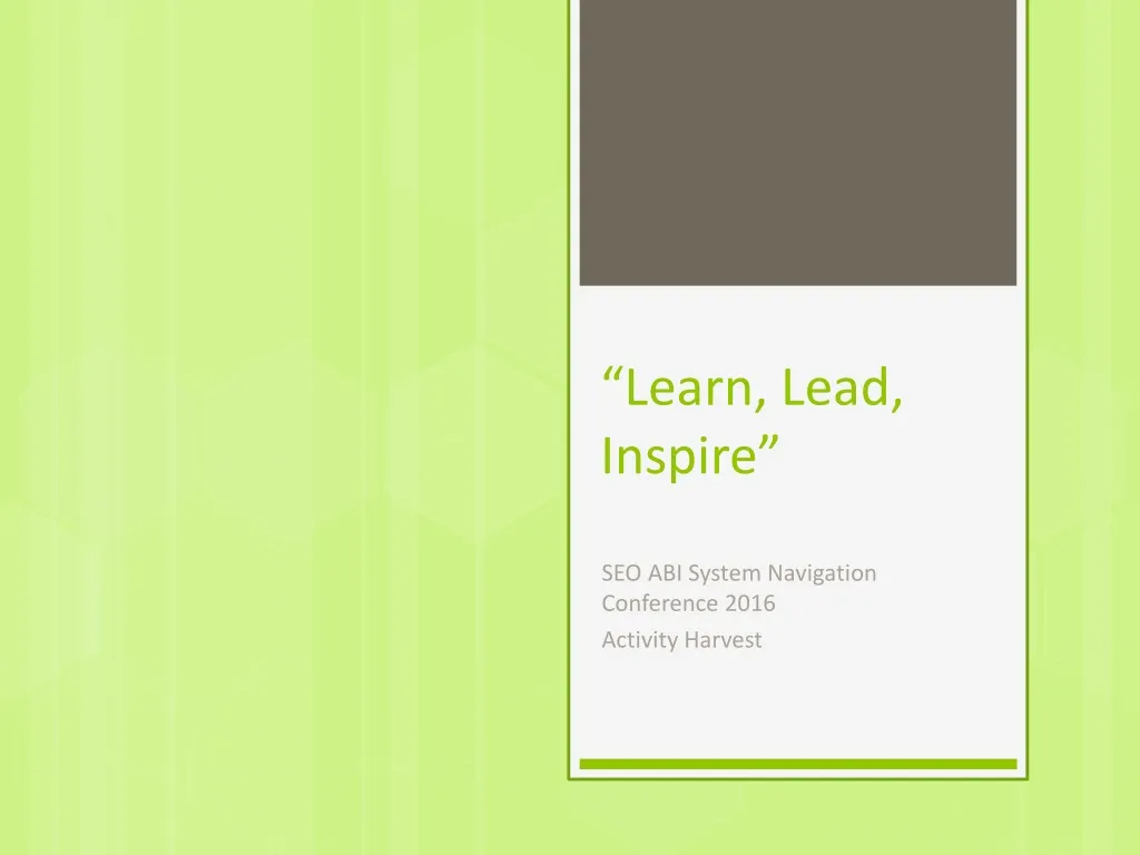 learn lead inspire