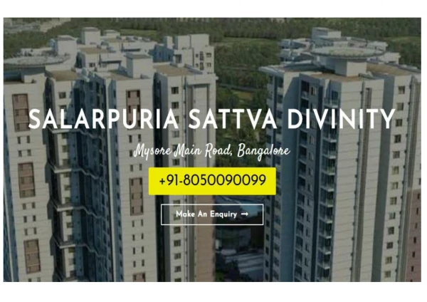 Salarpuria Divinity by Salarpuria Sattva Group