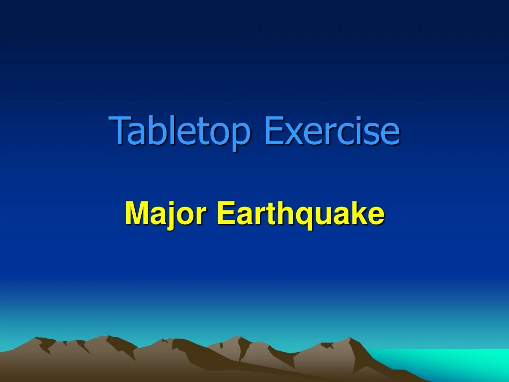 tabletop exercise