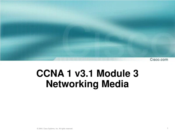CCNA 1 v3.1 Module 3 Networking Media