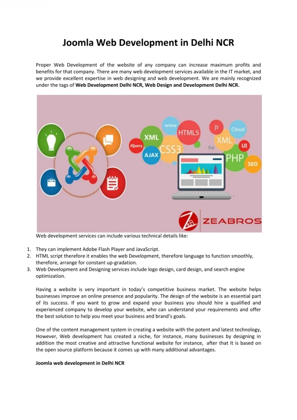 Joomla Web Development