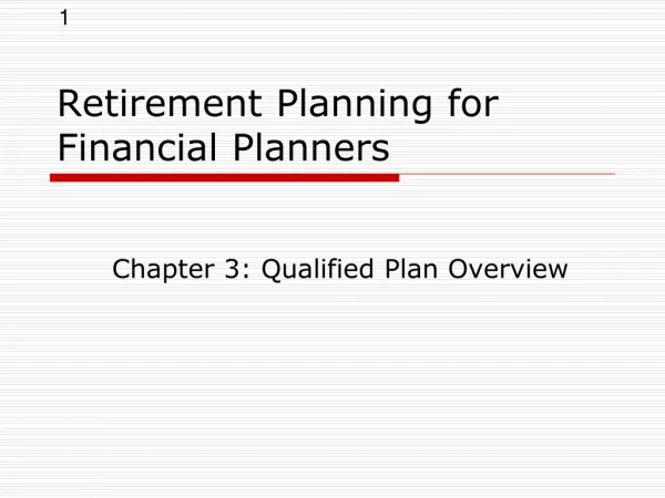 Retirement Planning for Financial Planners