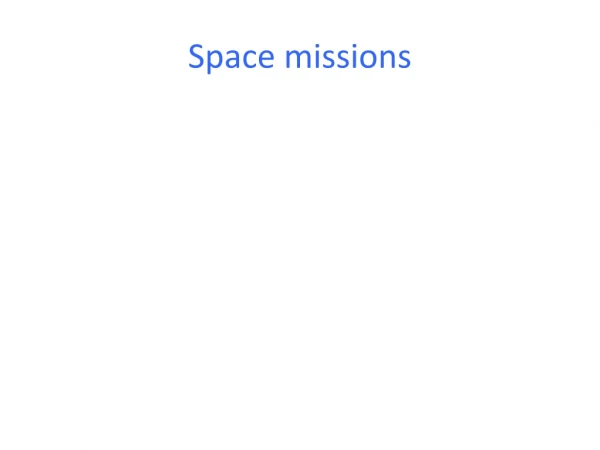 Space missions