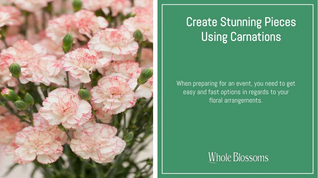 create stunning pieces using carnations
