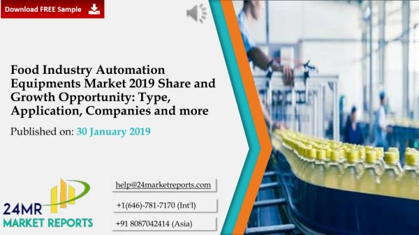 Food Industry Automation Equipments Market Research Report 2019