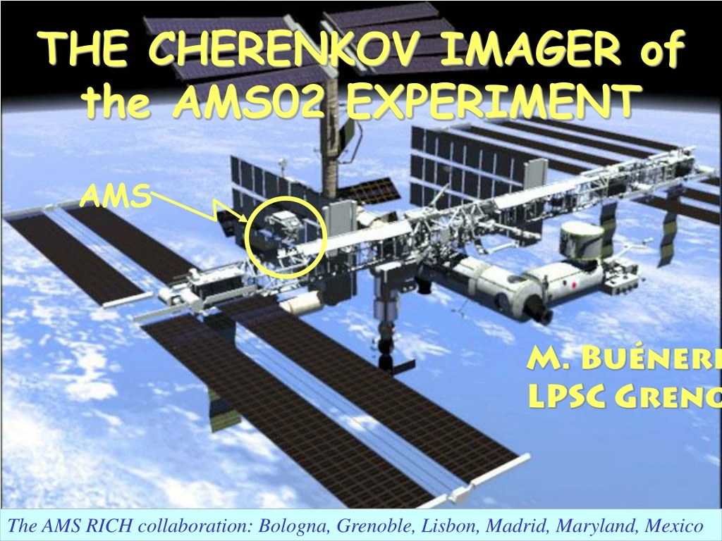 the cherenkov imager of the ams02 experiment