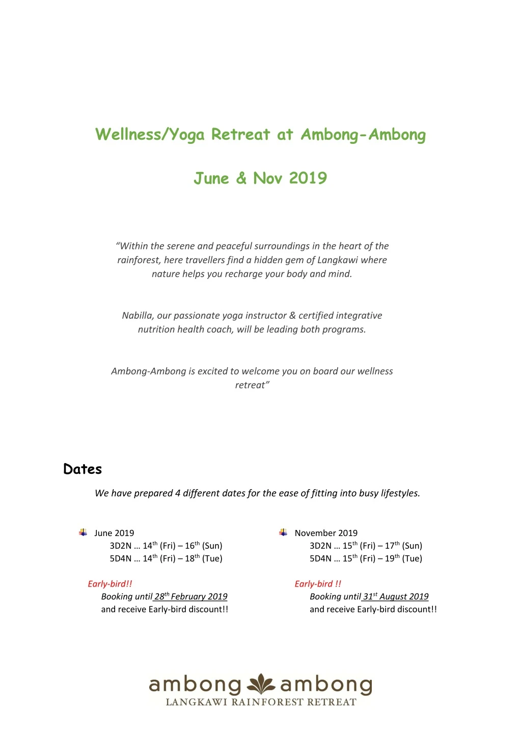 wellness yoga retreat at ambong ambong june