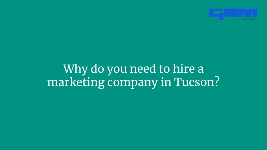 why do you need to hire a marketing company