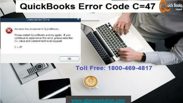 How to fix QucikBooks Error c=47