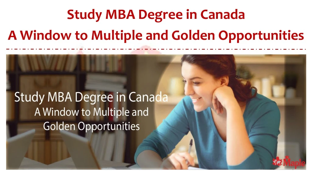 study mba degree in canada a window to multiple