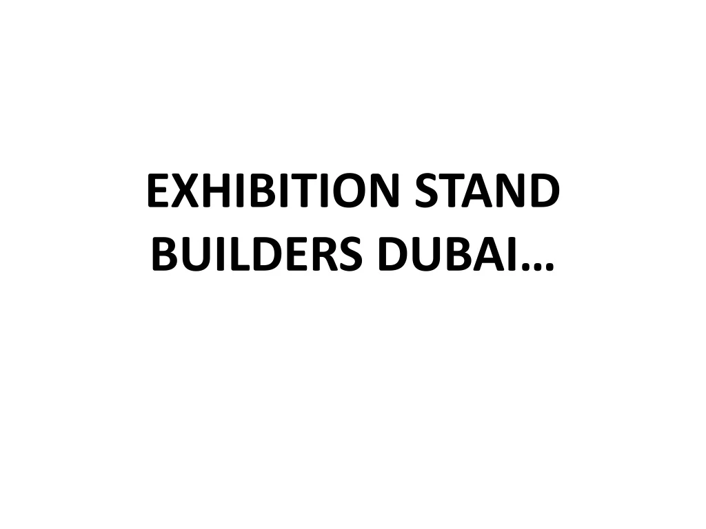 exhibition stand builders dubai