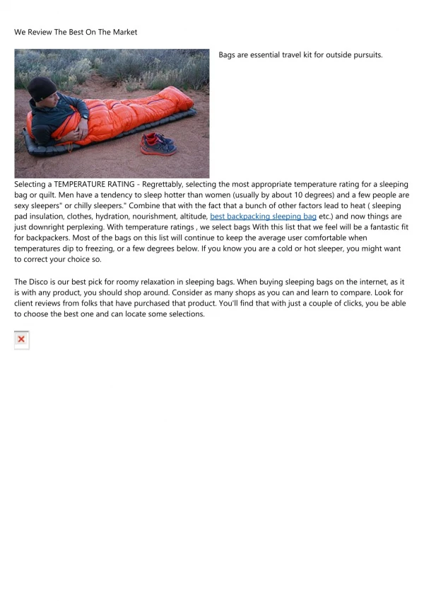 5 Doubts About best compact sleeping bag SleepingBagHub.com You Should Clarify.