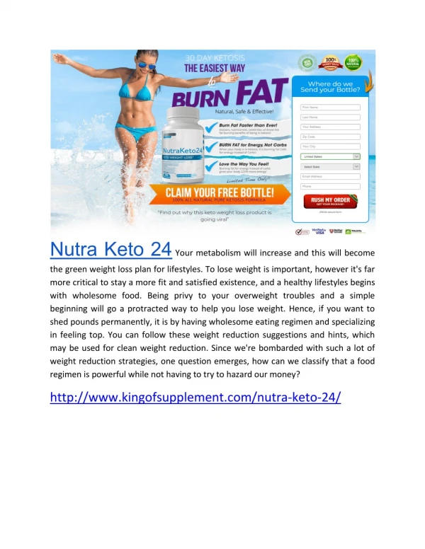 nutra keto 24 your metabolism will increase