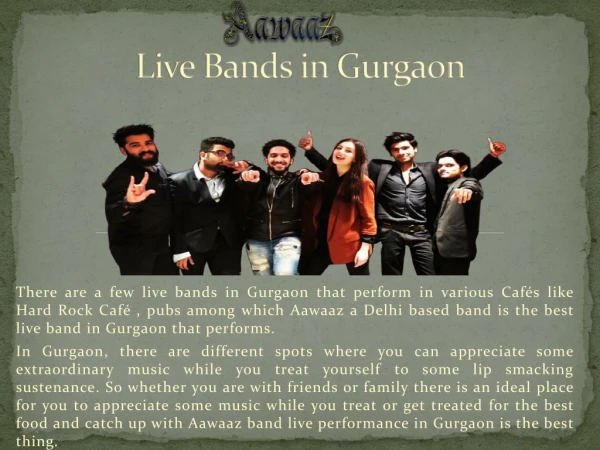 Live Bands in Gurgaon | Aawaaz