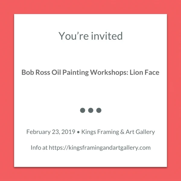 Bob Ross Oil Painting Workshops: Lion Face