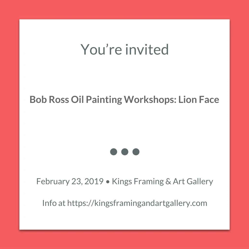 bob ross oil painting workshops lion face