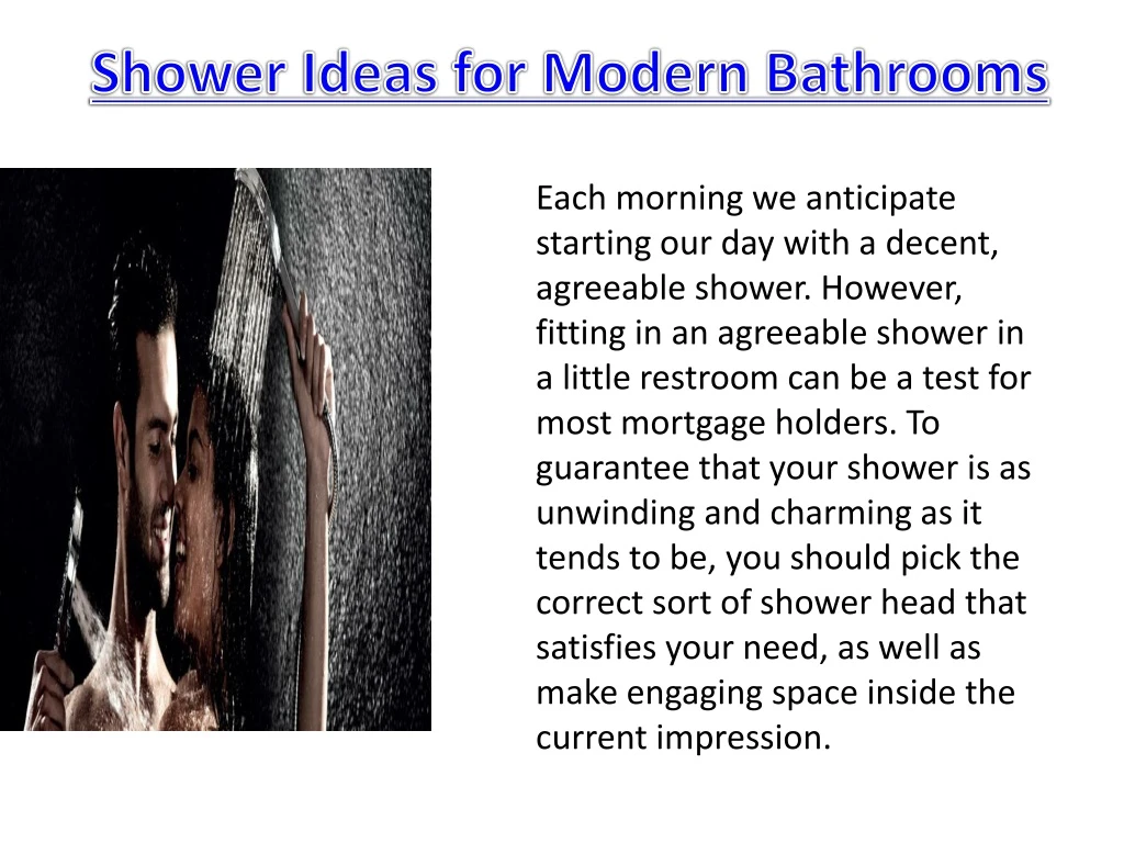 shower ideas for modern bathrooms