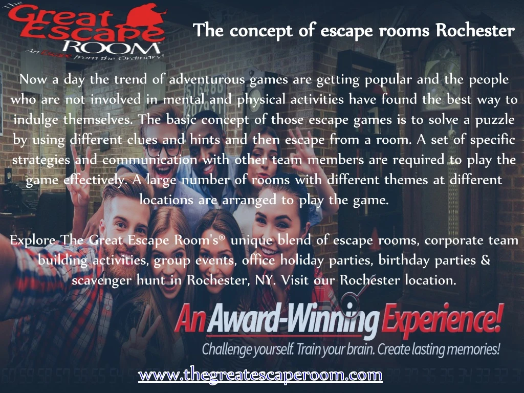 the concept of escape rooms rochester