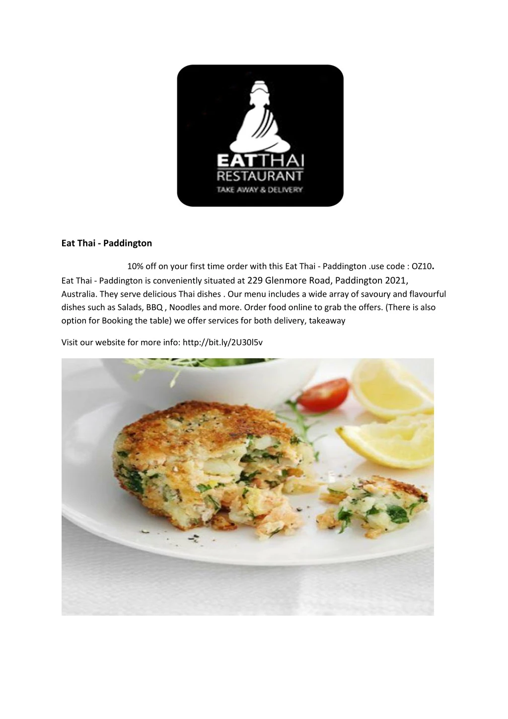 PPT Eat Thai Paddington PowerPoint Presentation Free Download 