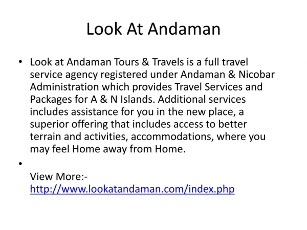 look At Andaman