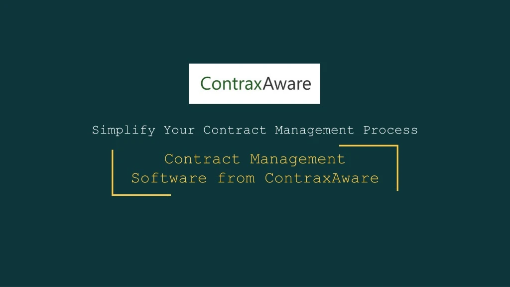 simplify your contract management process