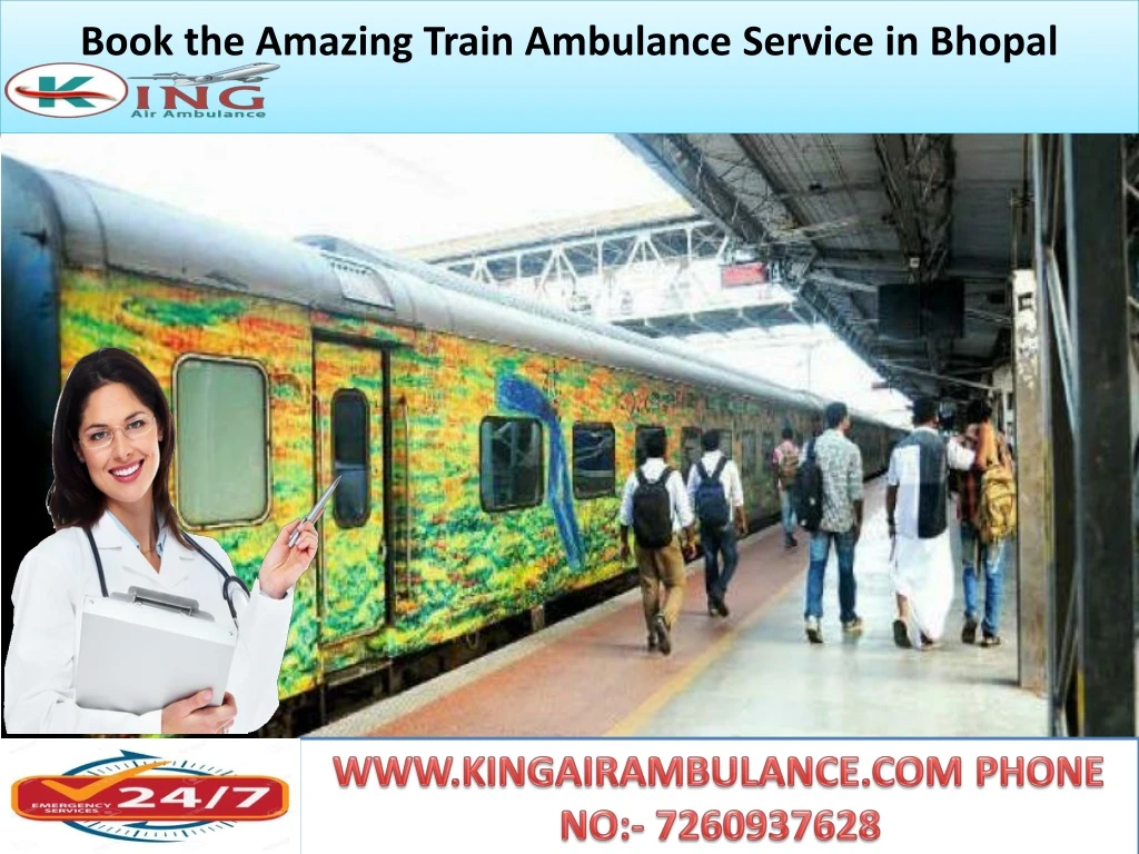 book the amazing train ambulance service in bhopal