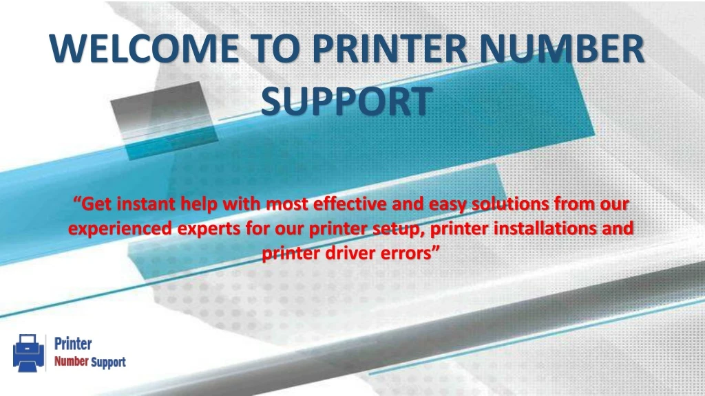 welcome to printer number support