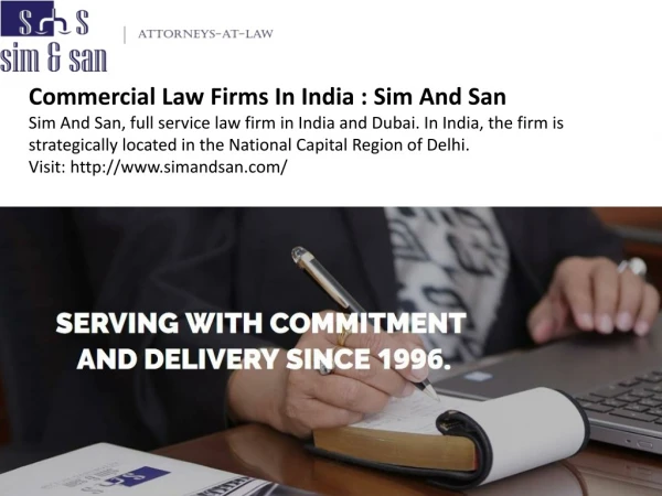 Commercial Law Firms In India : Sim And San