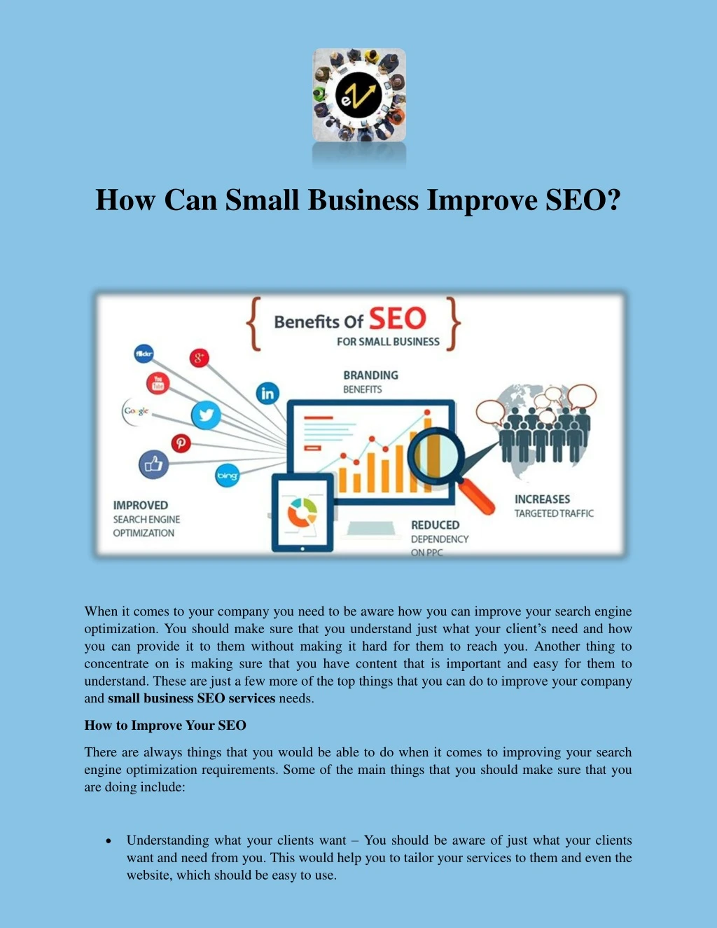 how can small business improve seo
