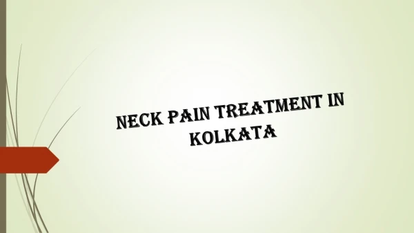 Neck pain treatment in Kolkata