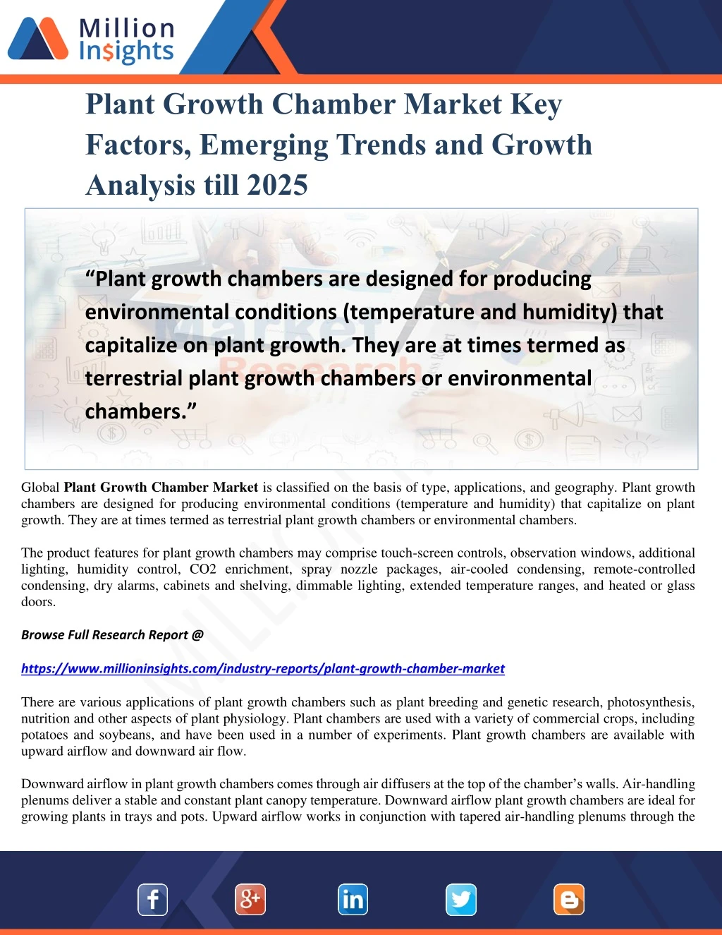 plant growth chamber market key factors emerging