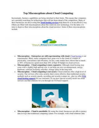 Top Misconceptions about Cloud Computing - slide 1