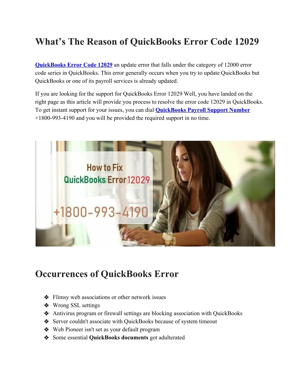 what s the reason of quickbooks error code 12029