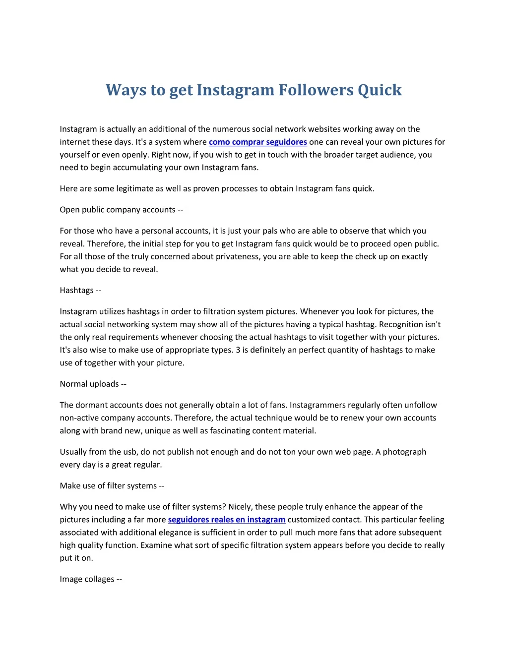 ways to get instagram followers quick