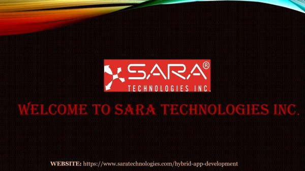 Best Hybrid App Development Company - Sara Technologies