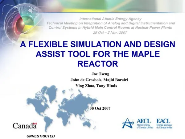 A FLEXIBLE SIMULATION AND DESIGN ASSIST TOOL FOR THE MAPLE REACTOR