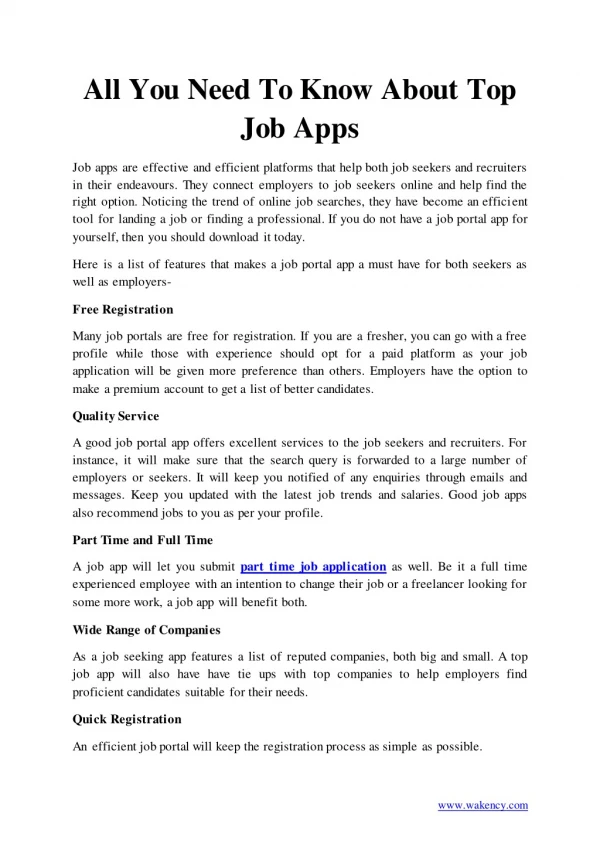 All You Need To Know About Top Job Apps