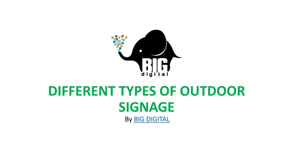 different types of outdoor signage